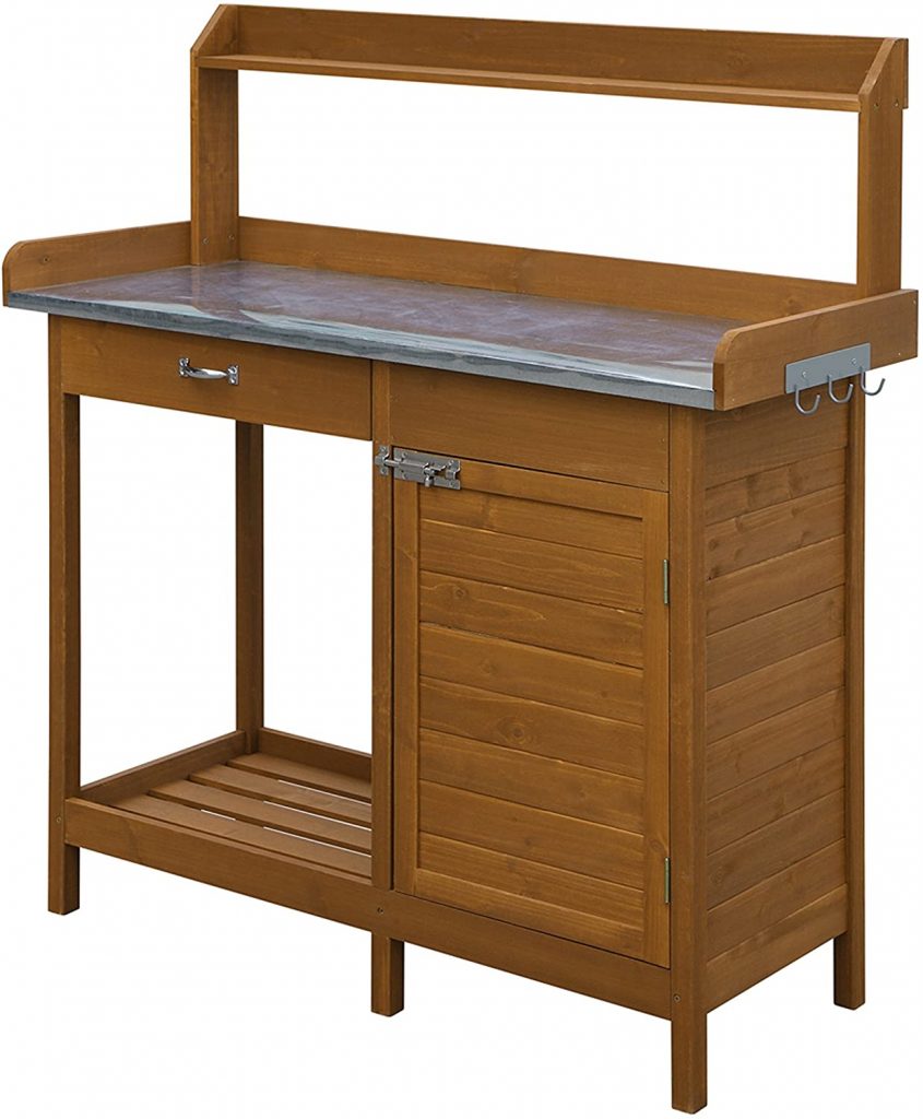  Convenience Concepts Deluxe Potting Bench with Cabinet