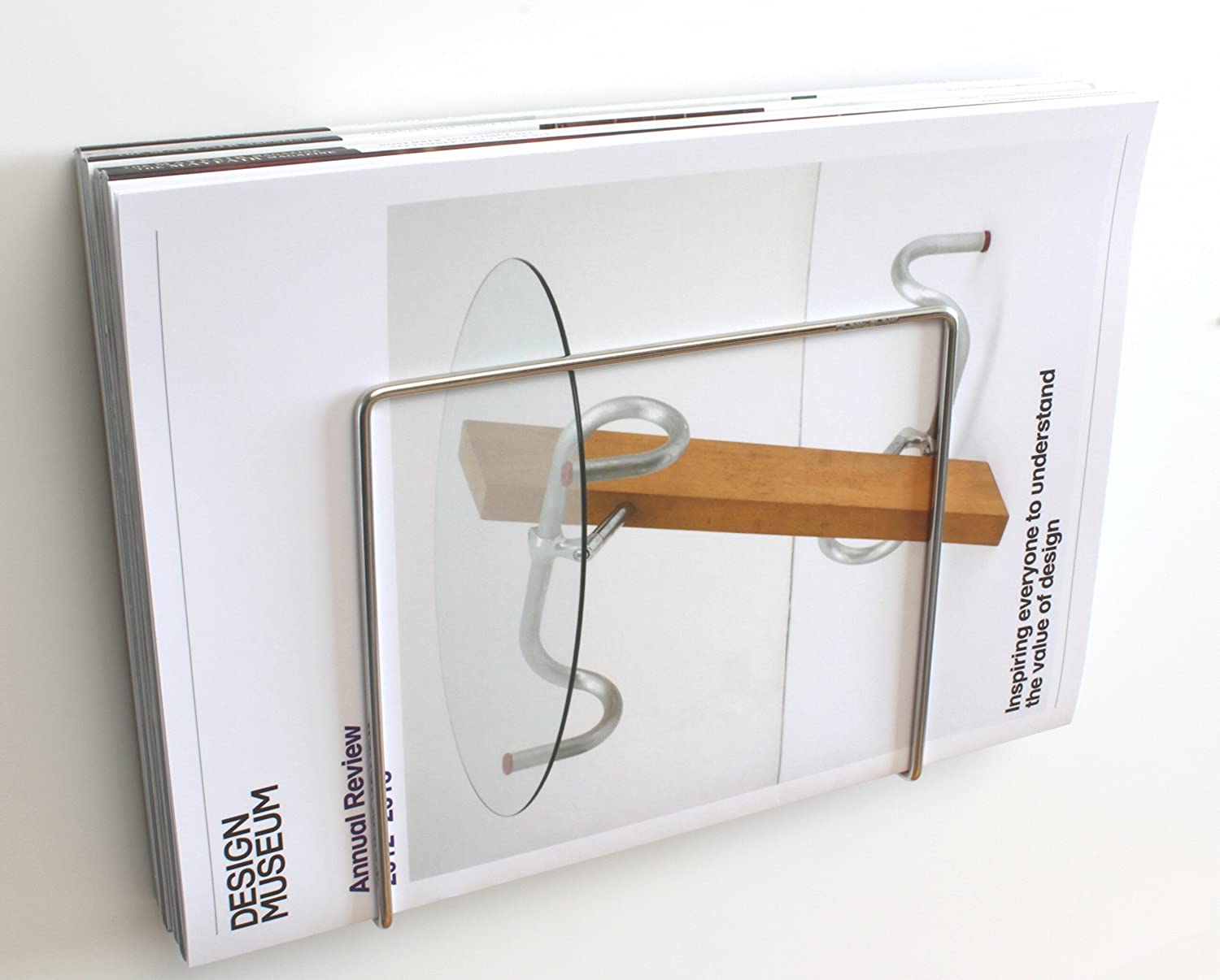 Plew Plew Stainless Steel Wall Mounted Magazine Rack