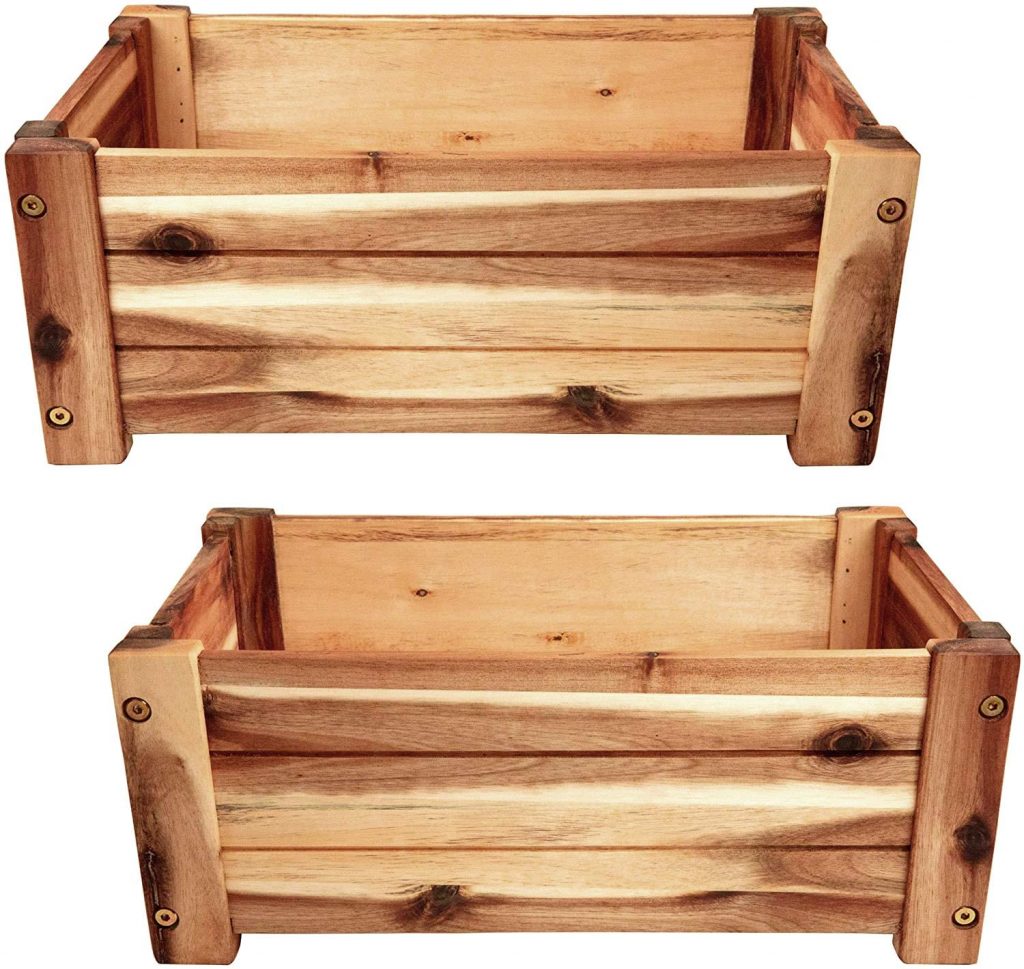 Thirteen Chefs Wood Planter Boxes