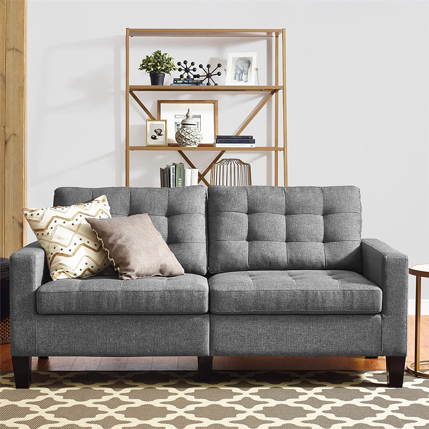 Dorel Living Emily Upholstered Sofa Couch