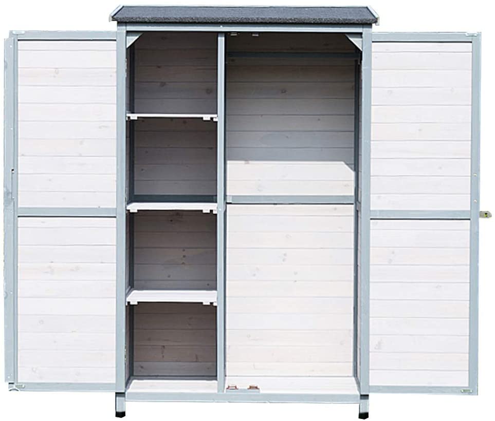  Garden Wooden Storage shed Outdoor Patio Sundries Storage Cabinet