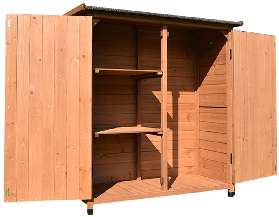  47in Outdoor Garden Wooden Storage shed
