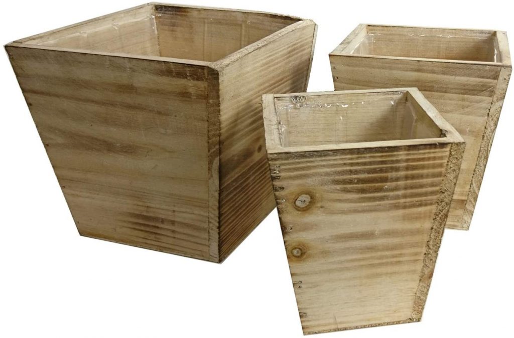  Admired By Nature Square Wood Pot Planter