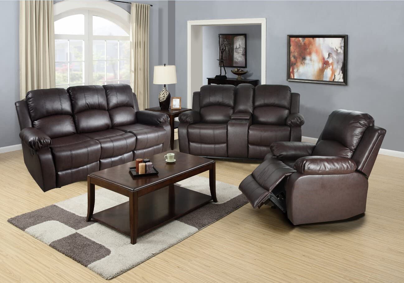 Lifestyle Furniture 3-Pieces Reclining Living Room Sofa Set
