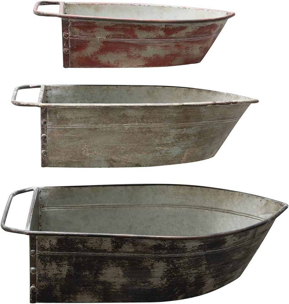  Creative Co-op Metal Boat Shaped Wall Décor