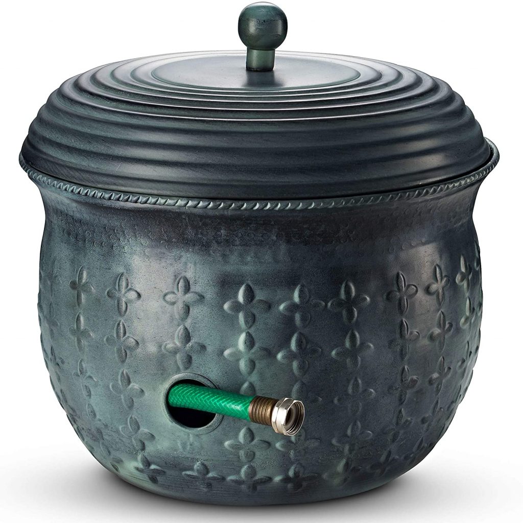 Garden Hose Holder Storage Pot Copper with Lid 
