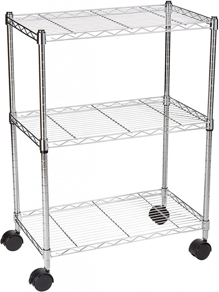 Simple Houseware Under Sink 2 Tier Expandable Shelf Organizer Rack, Bronze (Expand from 15 to 25 inches)