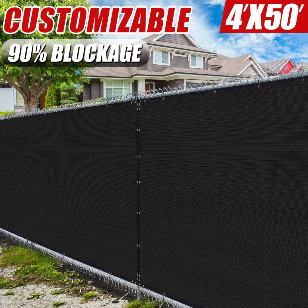 Amgo 4' x 50' Black Fence Privacy Screen