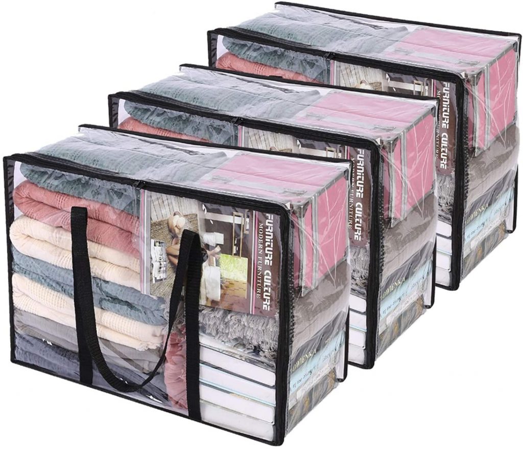 Dieron Clothes Blanket Storage Bag Organizer Box Pouch Wardrobe Organizer Space Saver Bags