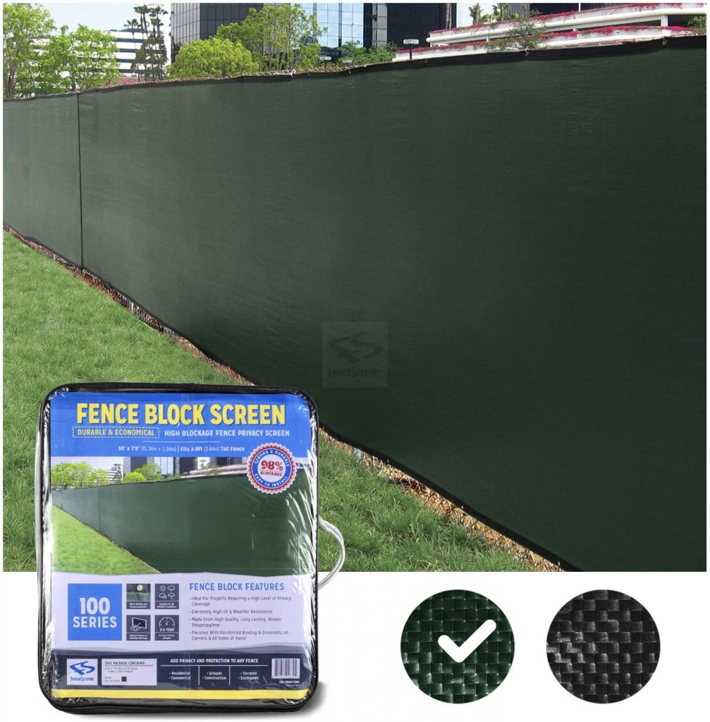 FenceScreen 8ft x 50ft Green Fence Privacy Screen