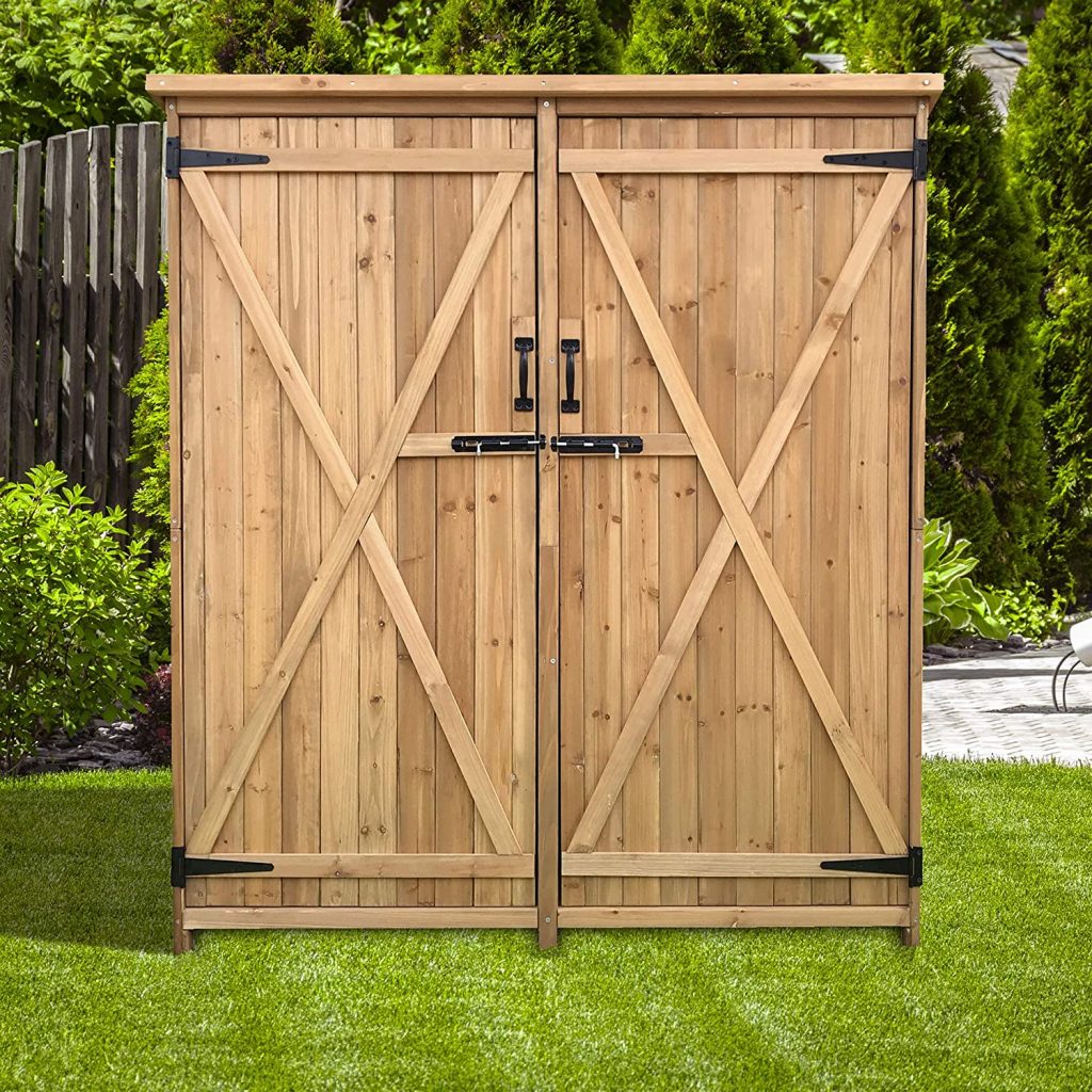 Garage Storage Cabinet Resin Outdoor Yard Garden Tool Lawn Locker Organizer NEW 