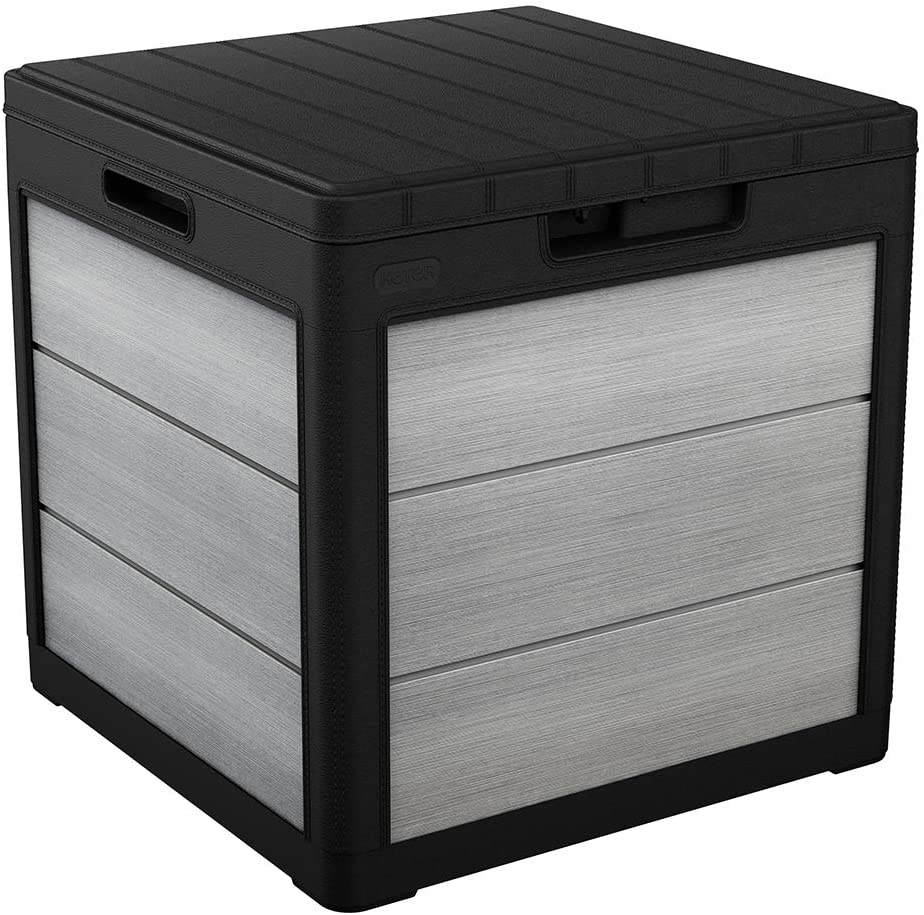 KETER Denali 30 Gallon Resin Deck Box for Patio Furniture