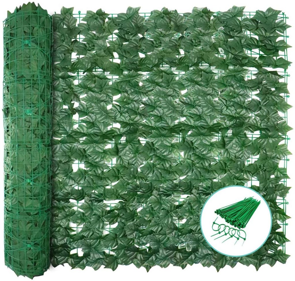 LONGADS 39 x 118 Artificial Faux Ivy Leaf Fence