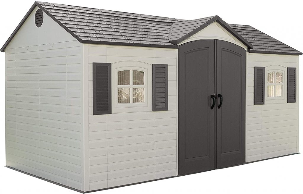 Lifetime 6446 Outdoor Storage Shed with Shutters