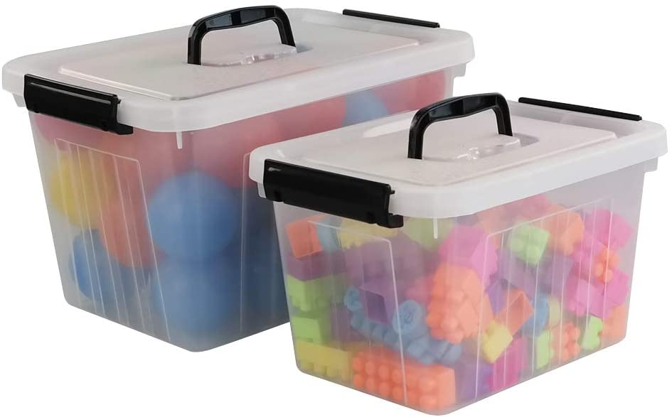 Obston Quarts Plastic Latching Box with Handles and lid