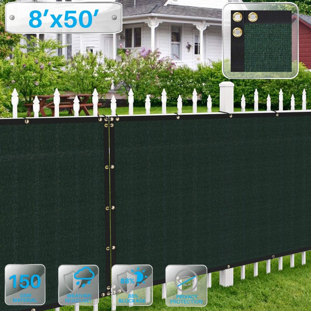 Patio Paradise 8' x 50' Dark Green Fence Privacy Screen