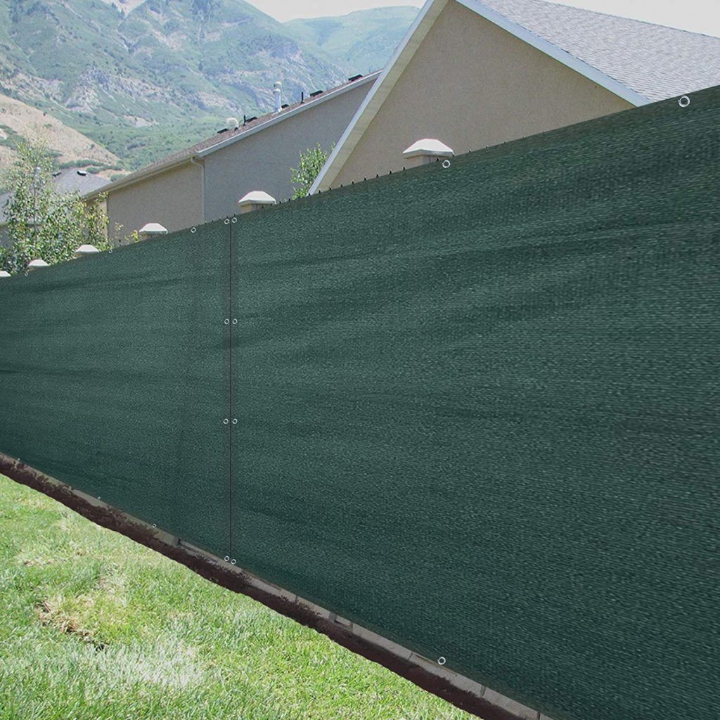 70% 6.5'x6.5' Privacy Screen Fence Netting Shade Sail for Balcony Deck free rope 