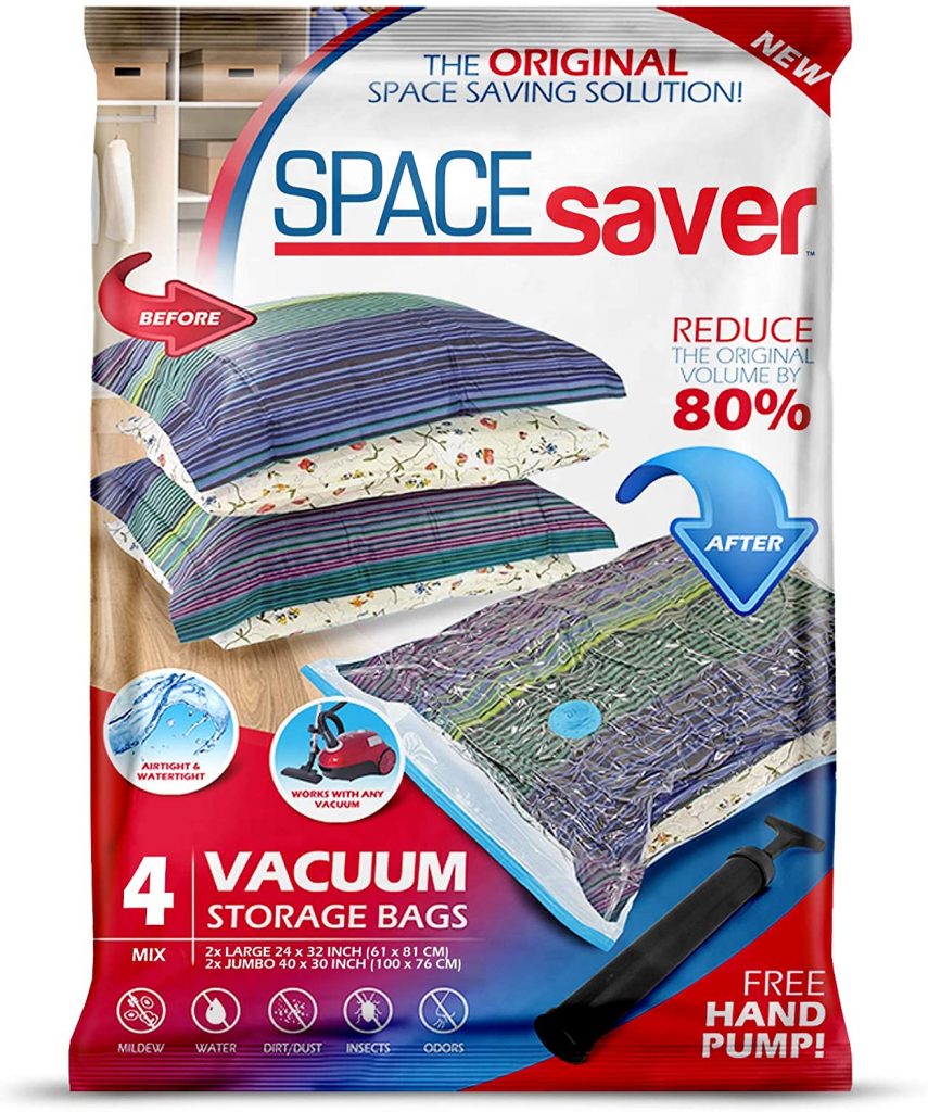 Storage Space Saver Bags with Zip Reusable, Vacuum Storage Bags 12 Pack 