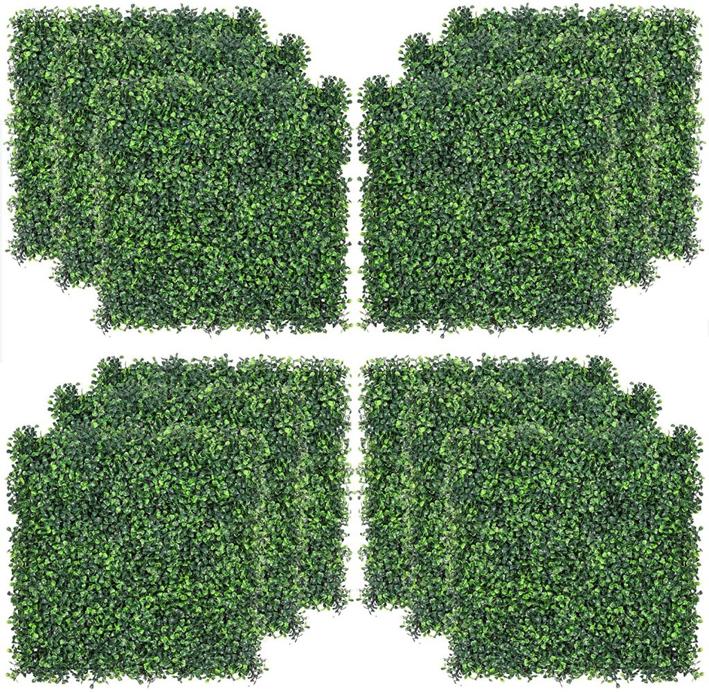 Sunnyglade 12PCS 20x20inch Artificial Boxwood Panels