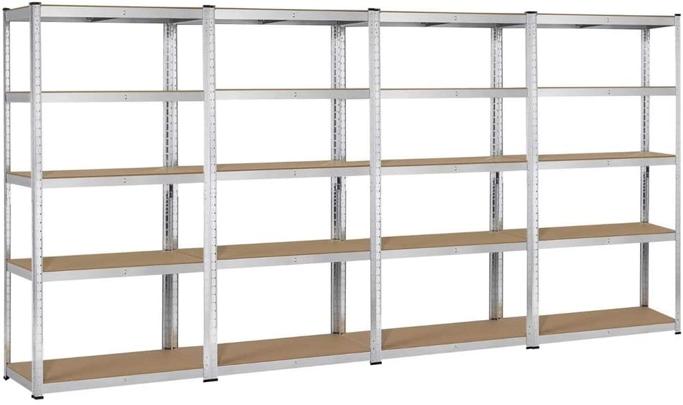 Topeakmart 5 Tier Storage Rack Heavy Duty Adjustable Garage Shelf Steel Shelving Unit