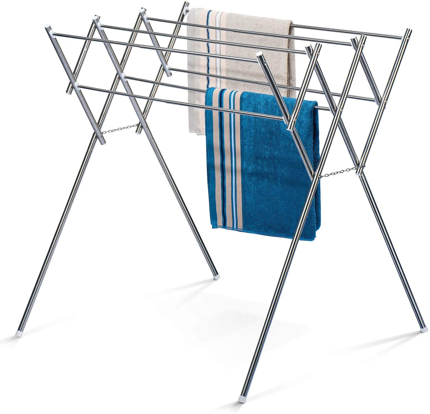 Foldable steel drying rack with 7 drying rods