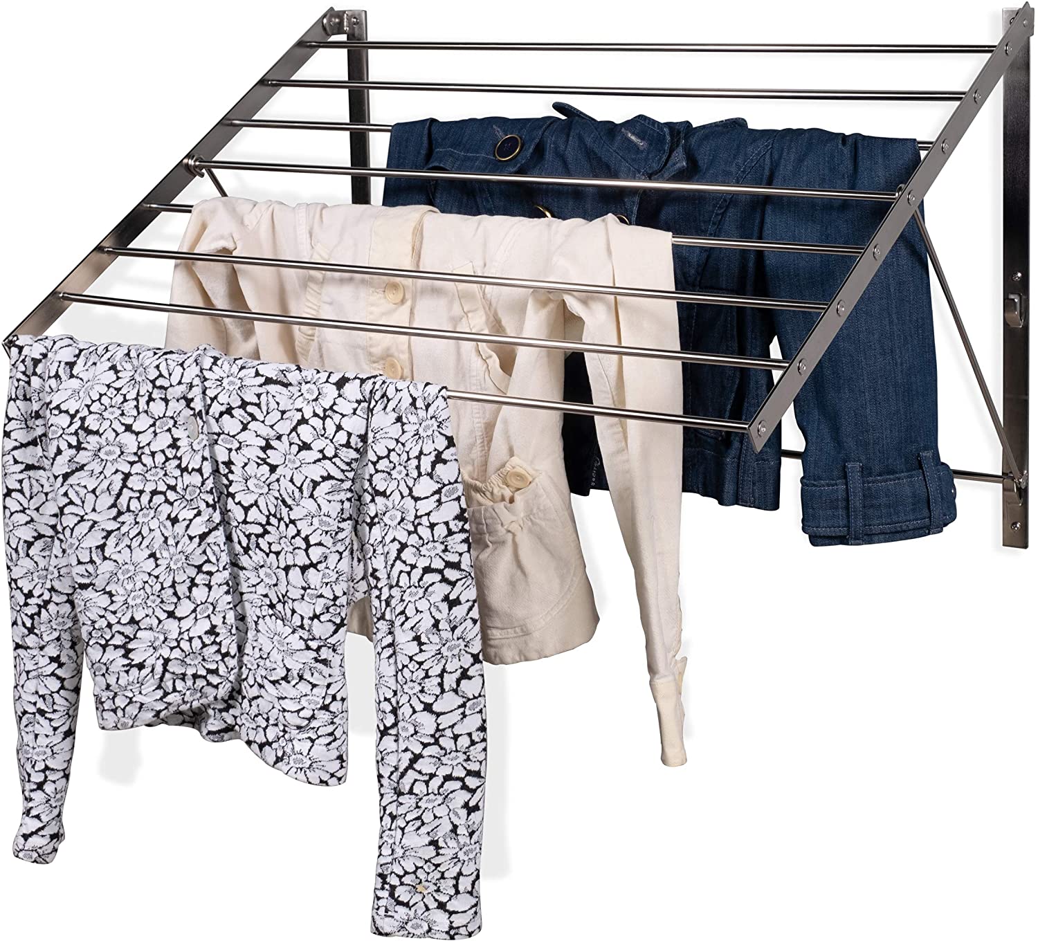 Compact and foldable hanging drying rack
