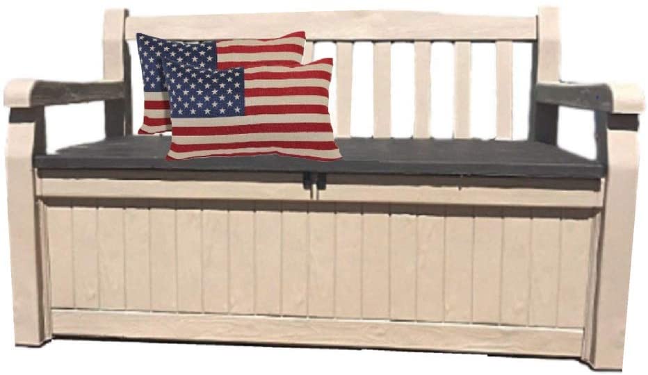 50 Inch Wide Storage Bench Outdoor Love-seat All Weather Deck Box
