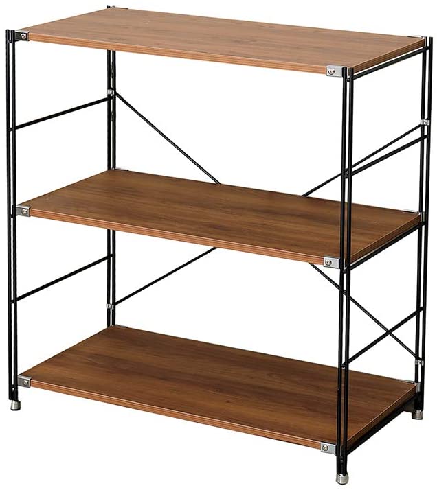  Lexsjan Metal Bookshelf Ladder File Industrial Large Open Shelves Bookcase for Home Office Storage Shelves
