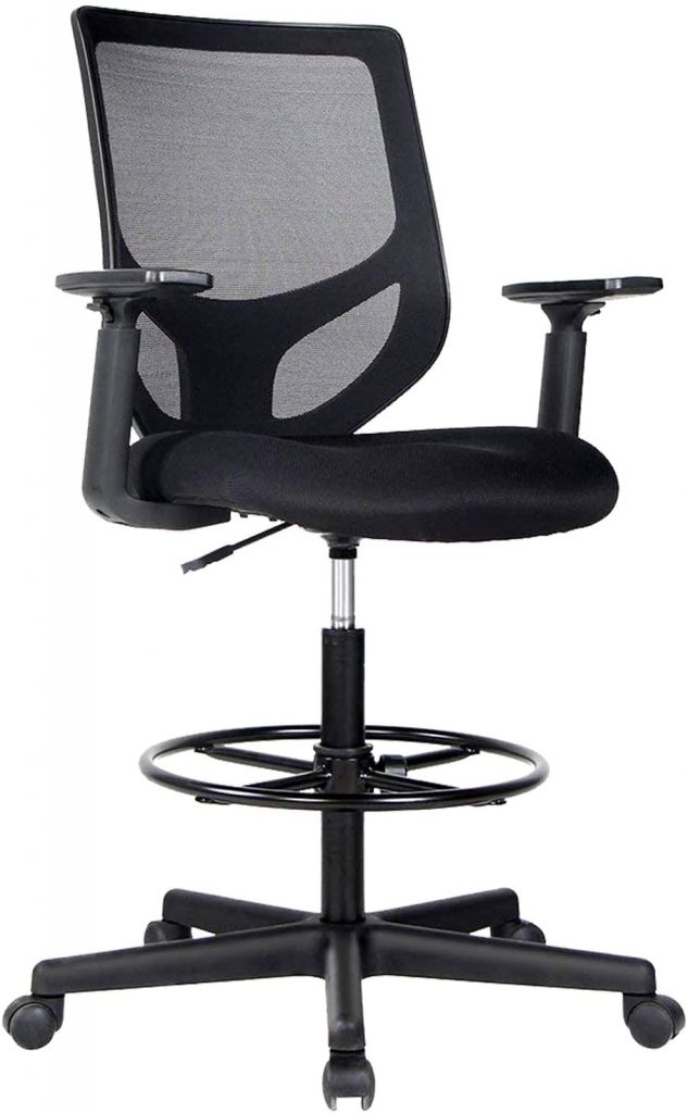  Drafting Chair Tall Office Chair for Standing Desk Drafting Mesh Table Chair 