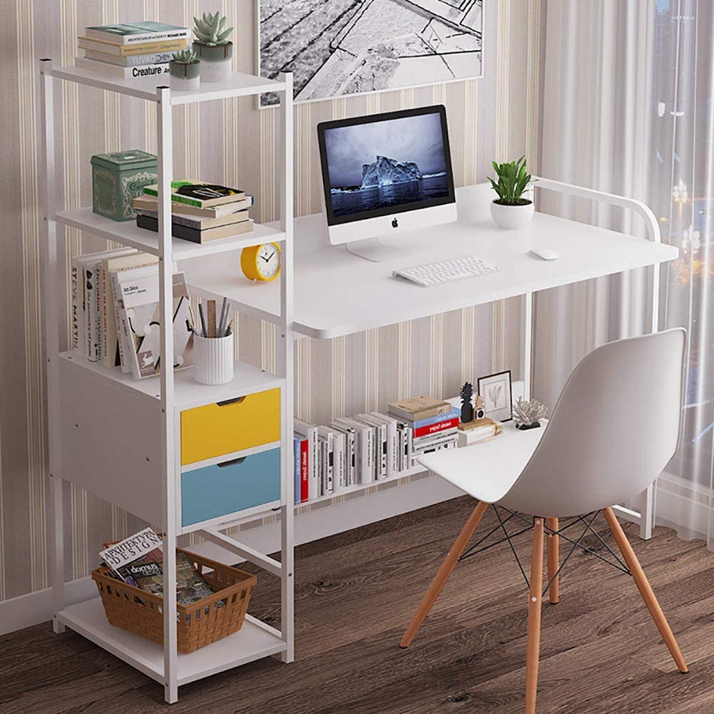 Computer Desk with 4 Tier Shelves