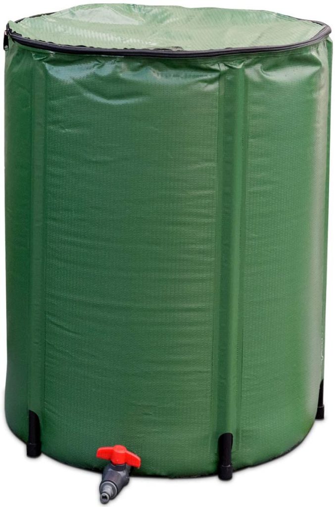 Goplus 便携式雨桶集水器可折叠水箱带龙头储水容器