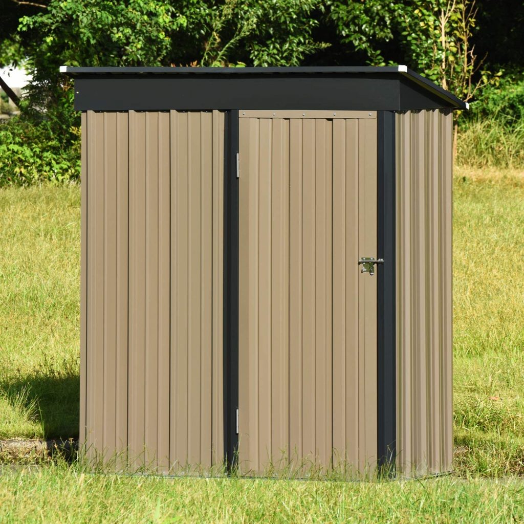  Roll over image to zoom in        5' x 3' Outdoor Metal Storage Shed, Steel Utility Tool Storage House