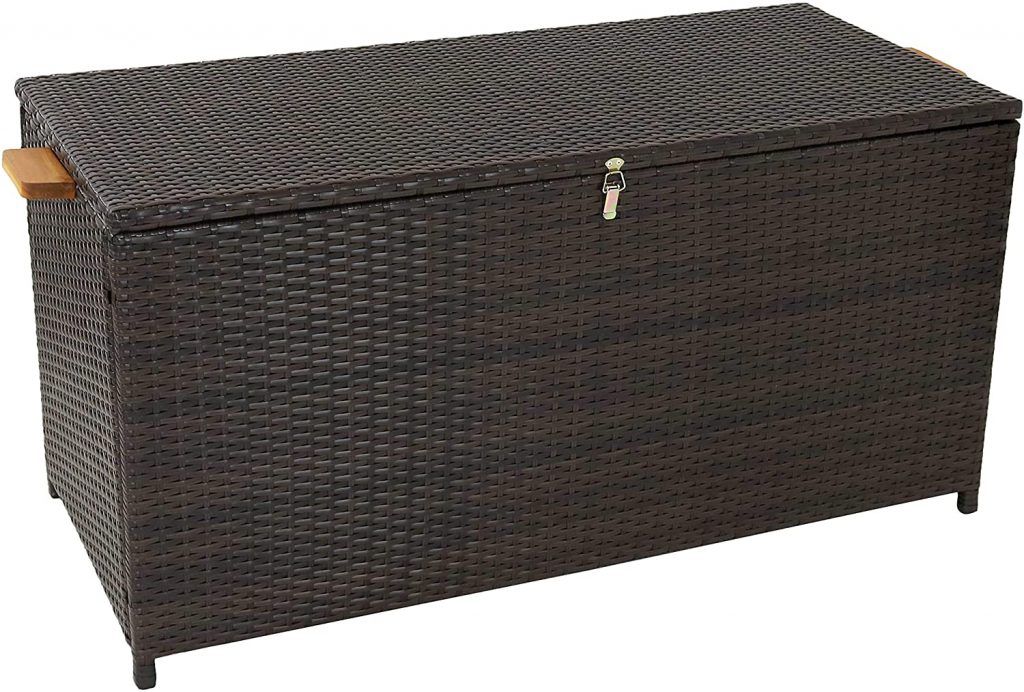  Sunnydaze 75-Gallon Deck Box with Handles 