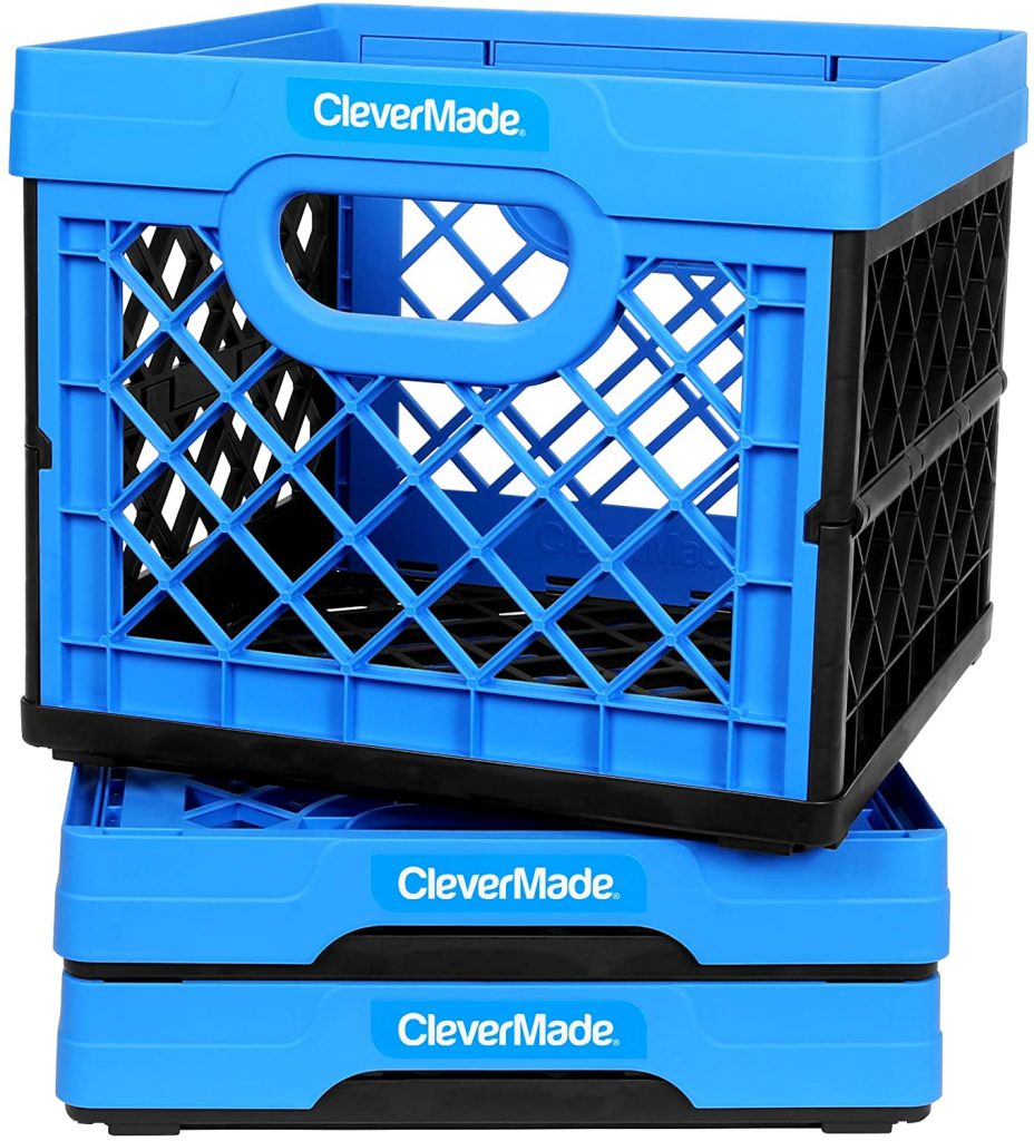 CleverMade 牛奶箱，25 升塑料可堆叠储物箱