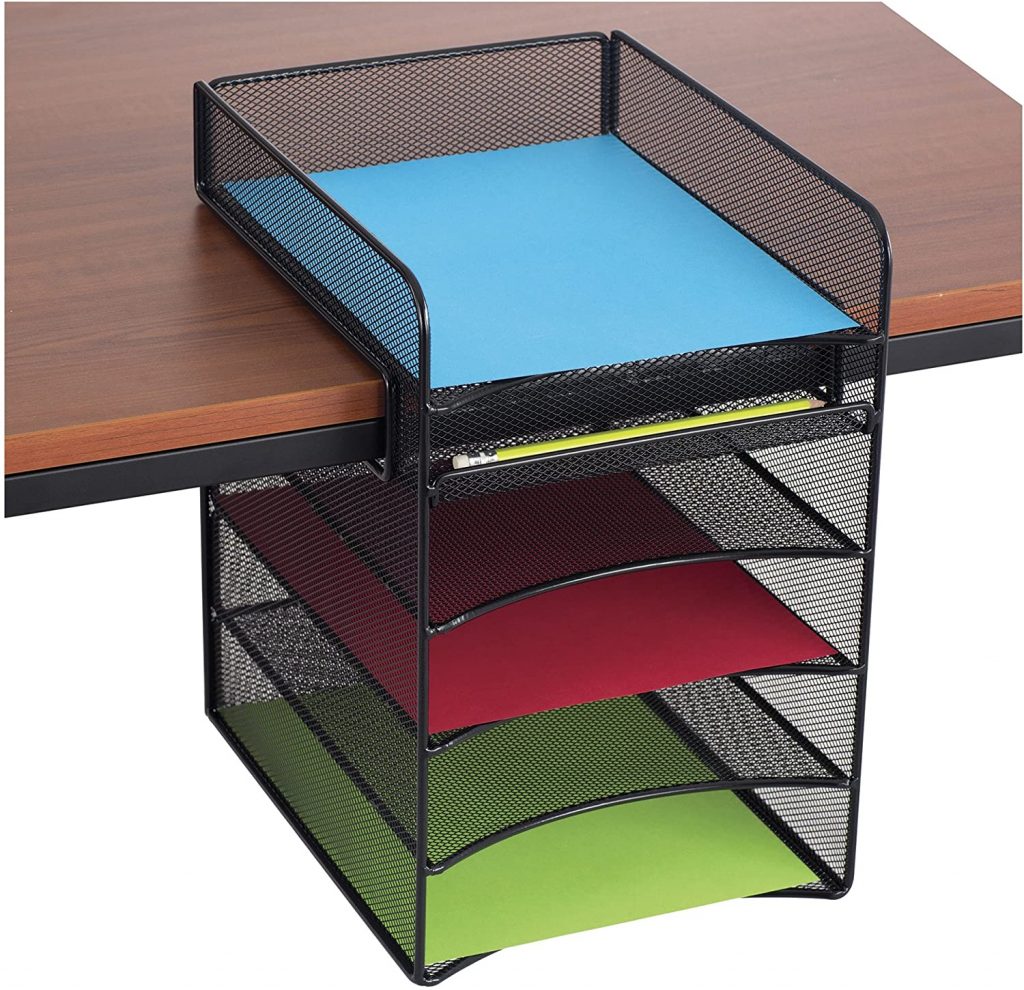  Safco Products Onyx Mesh 5-Tray Underdesk 