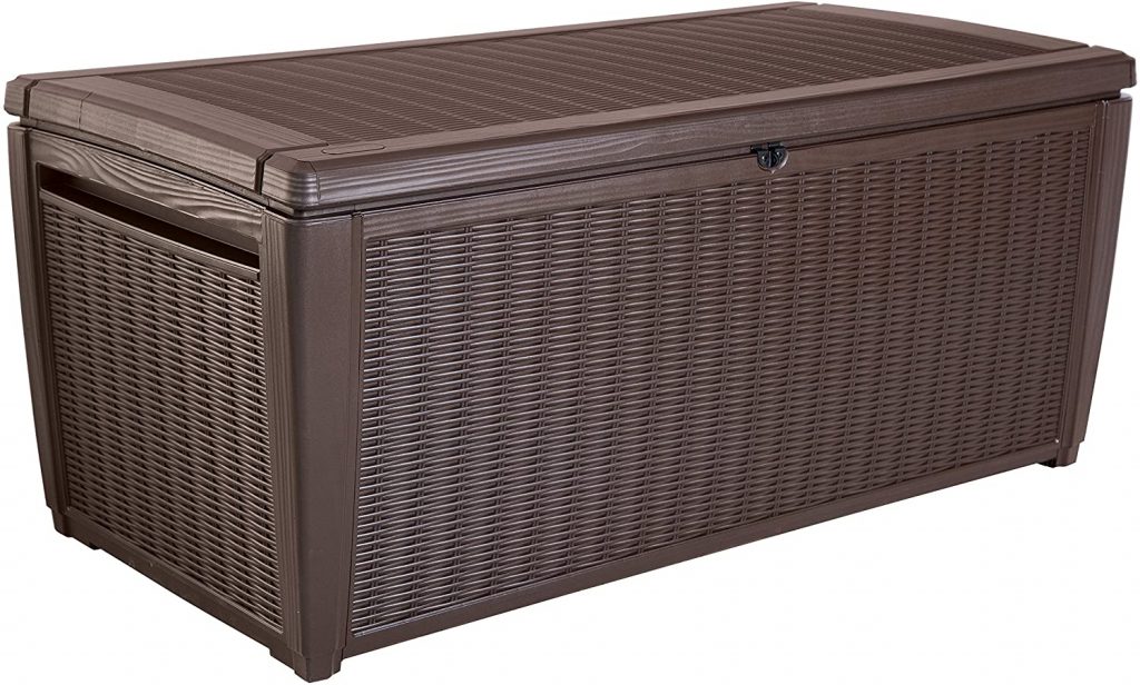  Keter Sumatra 135 gallon Outdoor Storage Rattan Deck Box