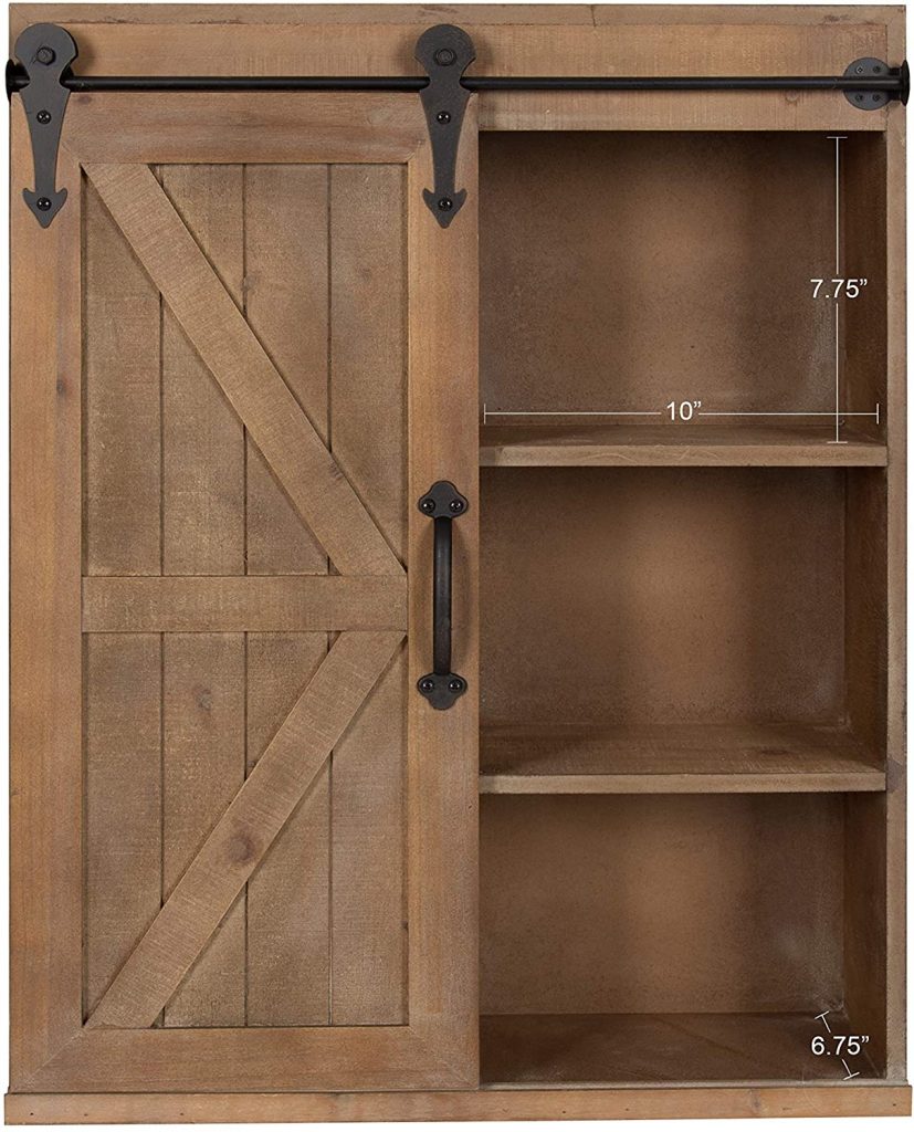  Kate and Laurel Cates Wood Wall Storage Cabinet 