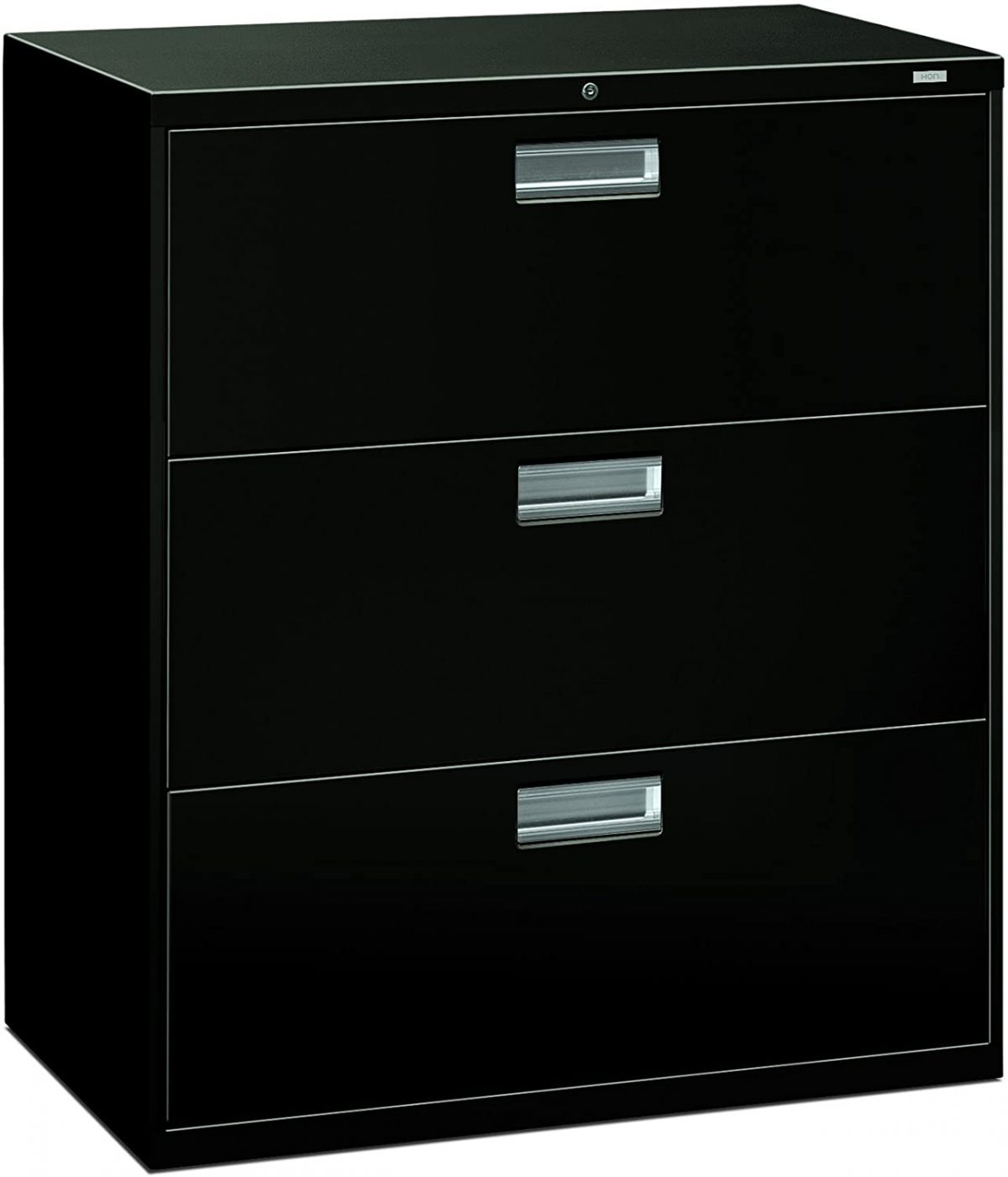Black 2 Drawer Solid Wood Lateral File 33 Wide Derrington