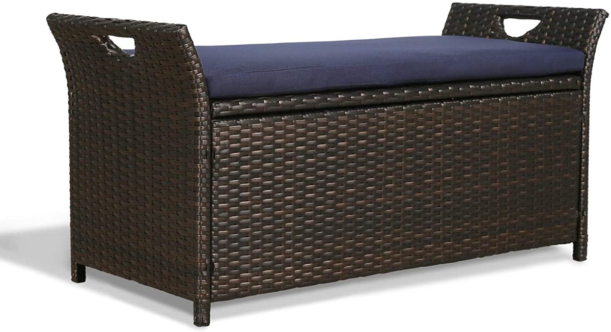 20 Best Outdoor Cushion Storage You Can Rely On Storables   Iwicker Patio Wicker Storage Bench 1200x652 