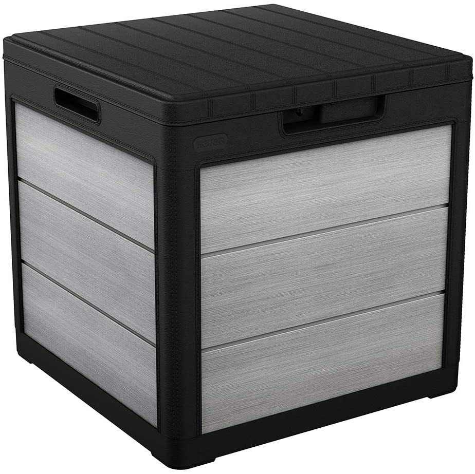 KETER Denali 30 Gallon Resin Deck Box for Patio Furniture