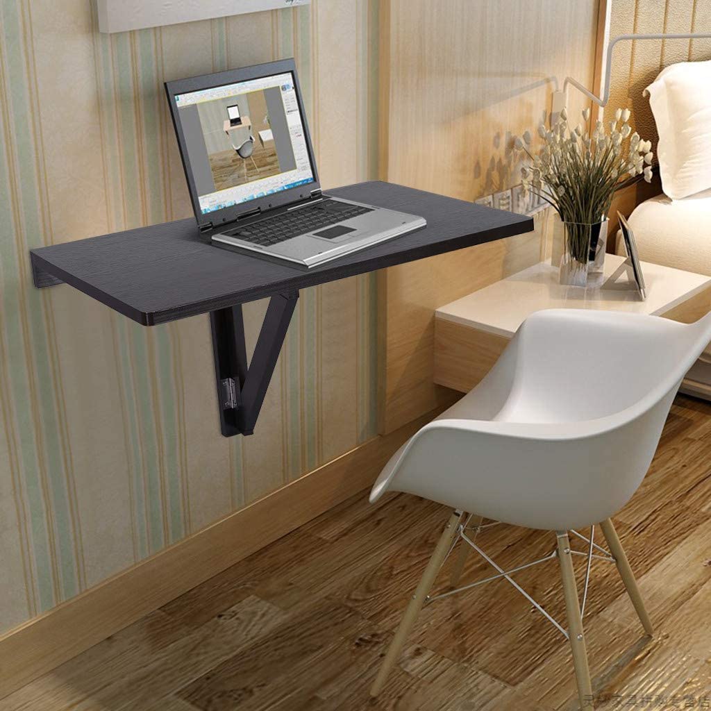 Wall Mount Floating Folding Computer Desk For Home Office PC Table For Study 