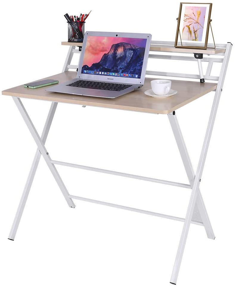 Luonita Folding Computer Desk for Small Space