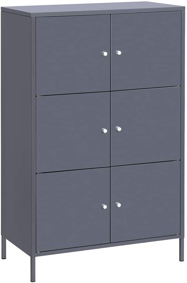 SONGMICS Metal Storage Cabinets with 6 Doors