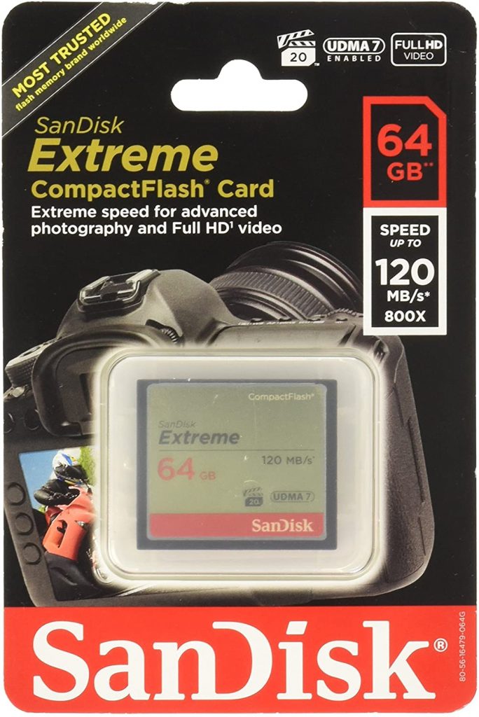 Carte Mémoire Compact Flash SanDisk Extreme 32Gb 120Mb/S Memory Card. Cf