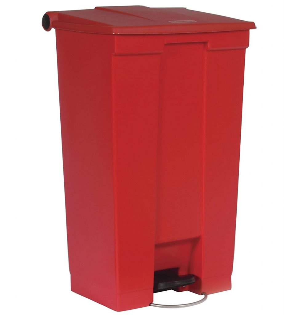 rubbermaid commercial slim jim front step on trash can_