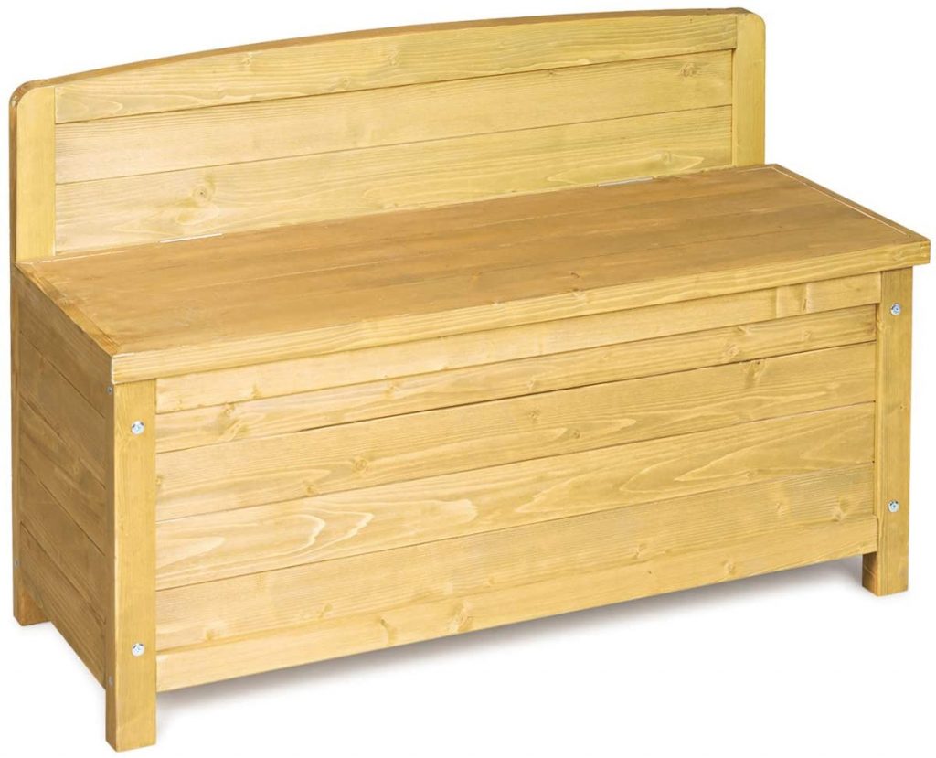  Giantex Storage Bench Outdoor Fir Wood 16.5 Gallon Storage Container for Entryway