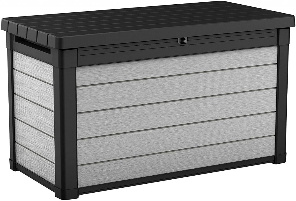  Keter Denali 100 Gallon Resin Large Deck Box-Organization and Storage for Patio Furniture