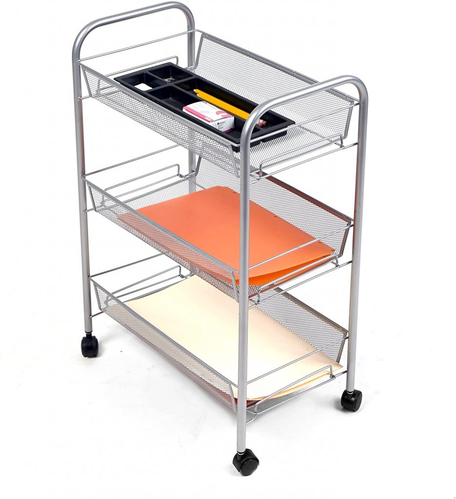  Mind Reader 3-Shelf All Purpose Mobile Utility Cart
