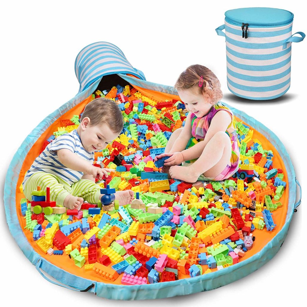 Dofilachy Toy Storage Basket and Play Mat 