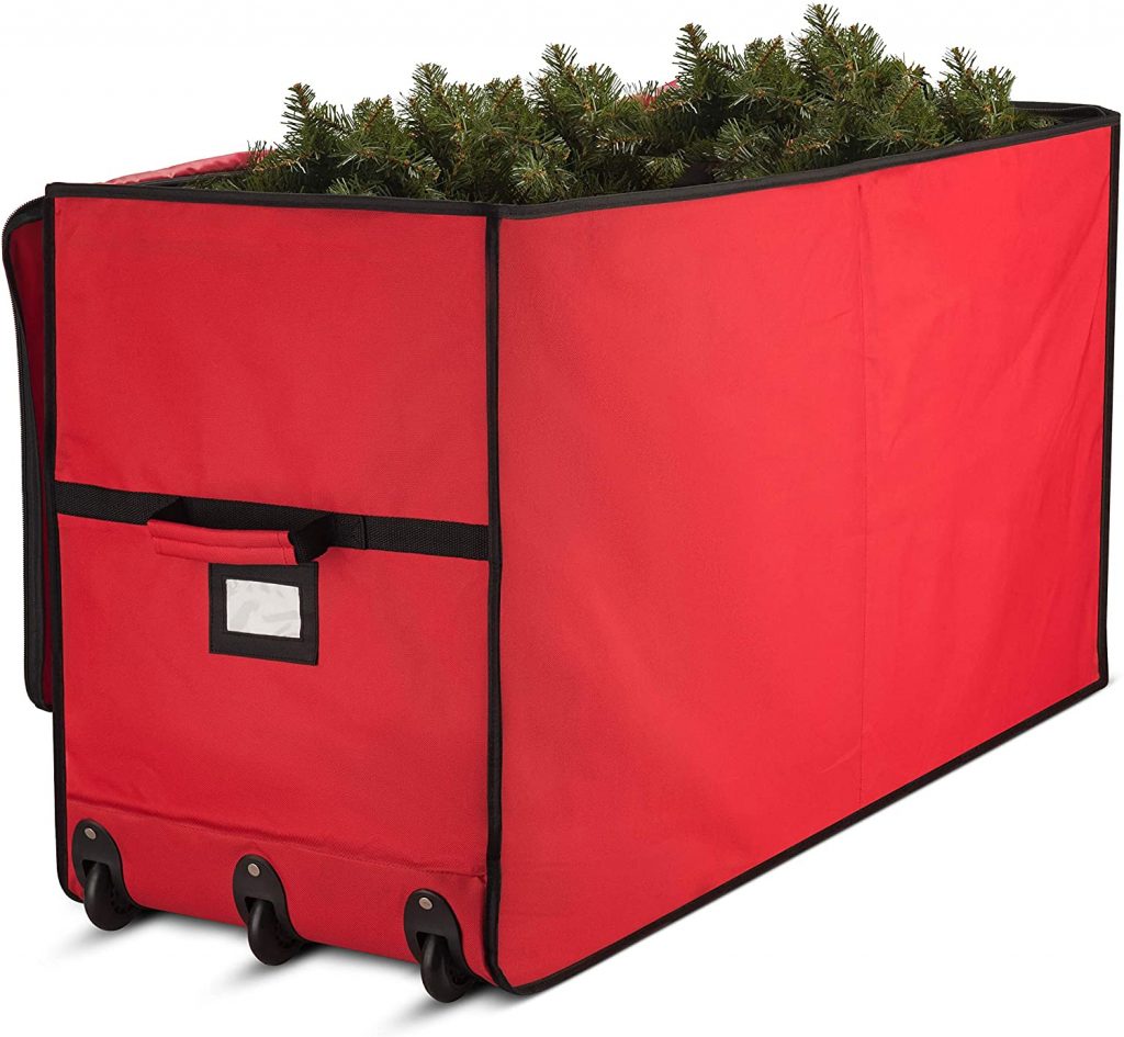  Super Rigid Rolling Christmas Tree Storage Box 